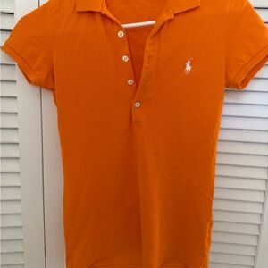 Ralph Lauren Orange Polo Shirt with Embroidered Pony